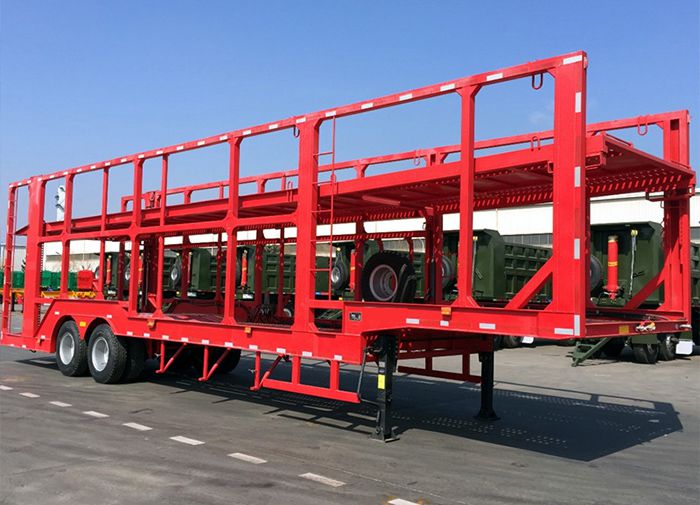 Two-axle 8/10 car transport semi-trailer