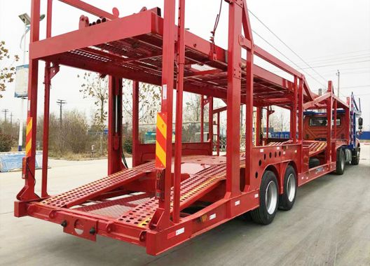 Two-axle 8/10 car transport semi-trailer